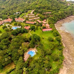 A view of the resort from above.