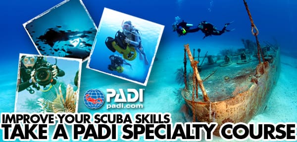 A collage of scuba diving images with text