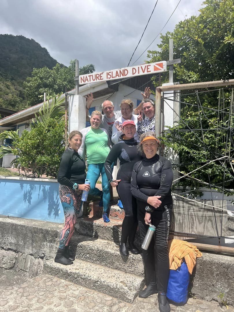 Group of divers at Nature Island Dive.