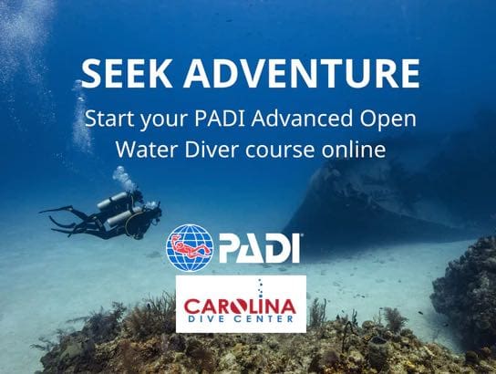 PADI Advanced Open Water Diver course online.